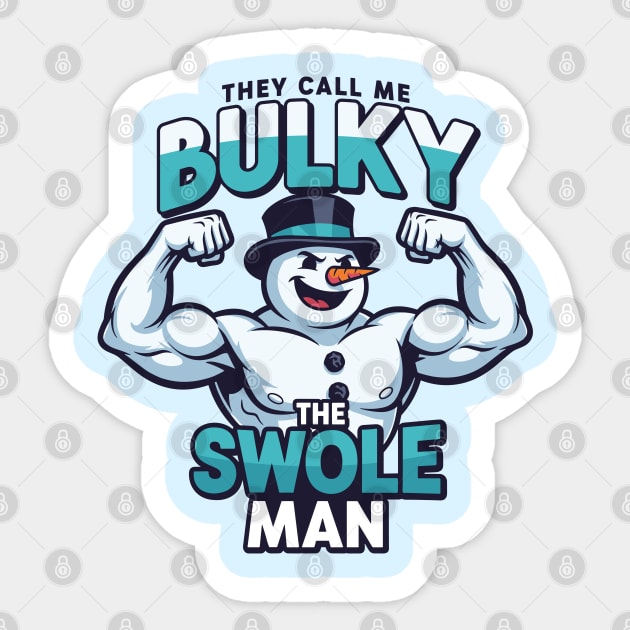 Bulky The Swole Man Sticker by enrynz